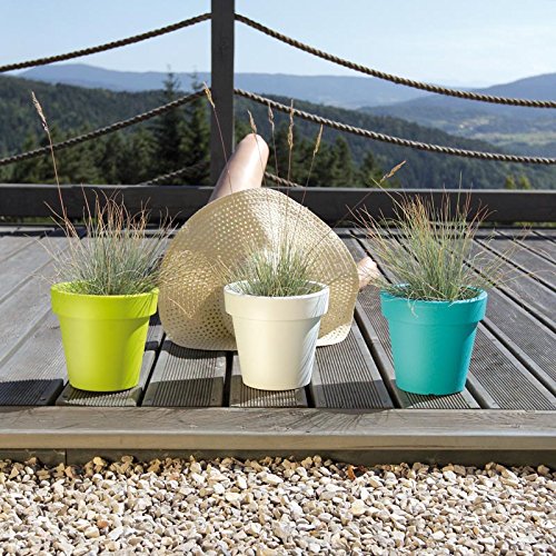 Prosper Plast dlof400 – Dachträgersystem 39 x 36,1 cm lofly Blumentopf – Stein grau (12)