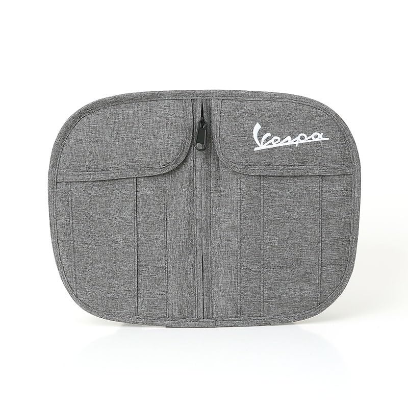 Sac à Gants étanche Pour Scooter Vespa - Compatible GTS, LX, LXV, Sprint, Primavera 125 à 300 - Fixation Selle, Toile Imperméable