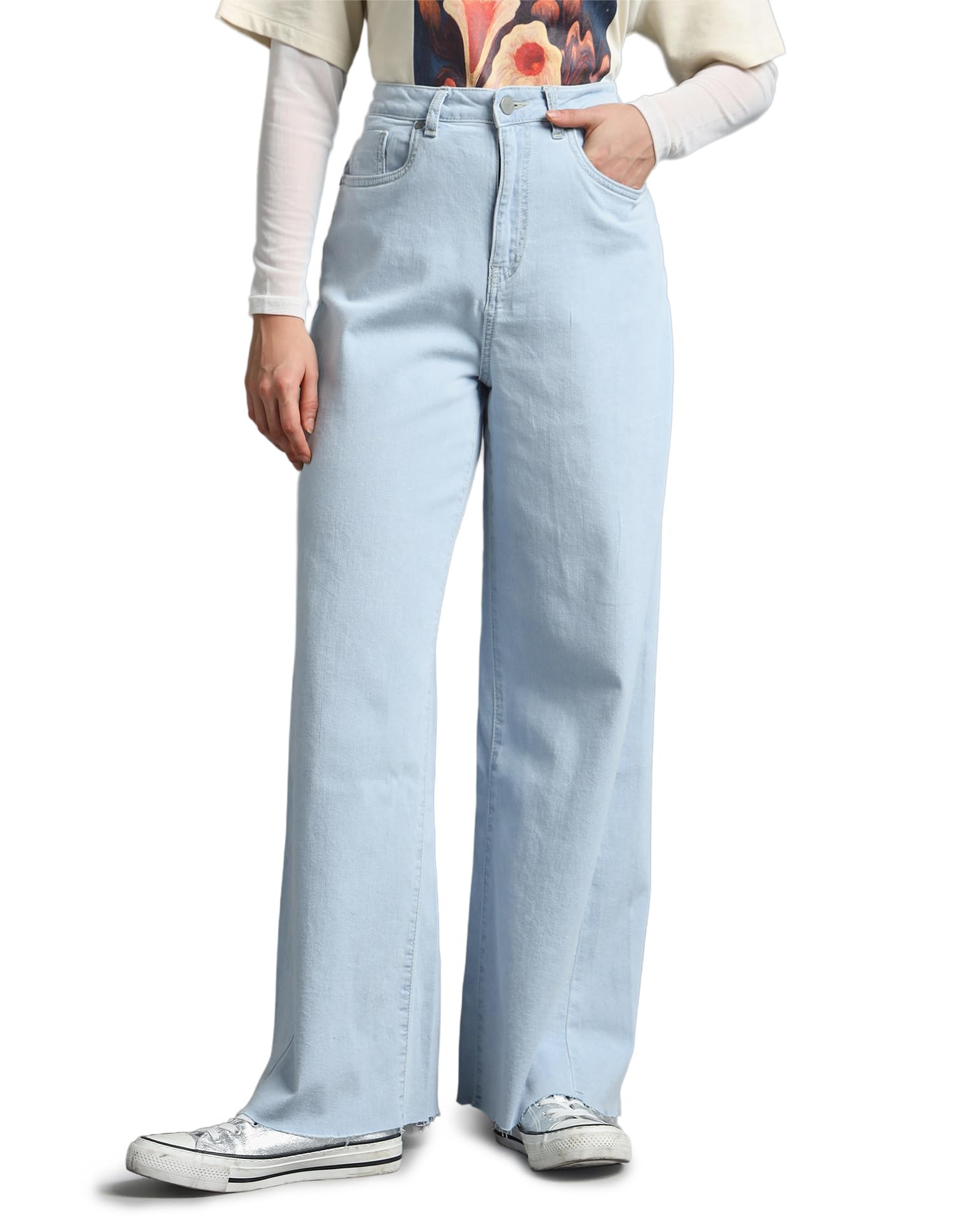 flying machine Women's Baggy Fit Jeans| Solid | High Rise | Stretchable | Jeans for Woman-picture-38