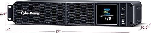 Miniatura 6 de CyberPower CP1500PFCRM2U Sistema UPS Sinewave PFC con respaldo de batería y protector contra sobretensiones, 1500VA/1000W, 8 tomas de corriente,