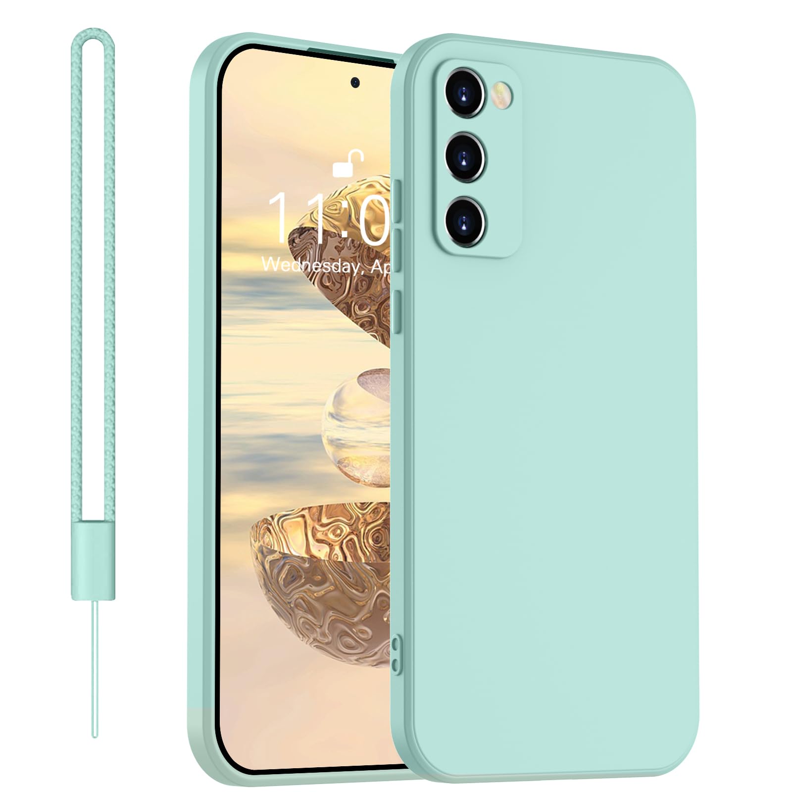 Yoawiful für Handyhülle Samsung S20 FE Hülle Premium Silikon Kameraschutz Samsung Galaxy S20 FE Hülle mit 1 Lanyard