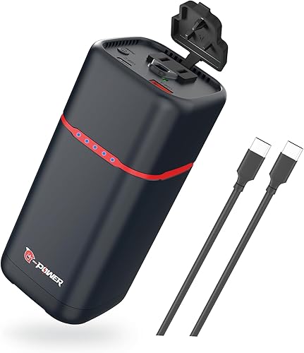 Banco de energía de 20000 mAh/74 Wh con salida de CA para laptop, cargador de computadora portátil de 80 W (pico de 100 W), banco de energía para
