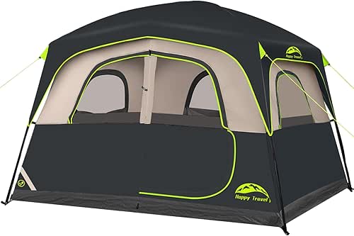 Happy Travel Tent 6 Person Tents for Camping, Waterproof Easy