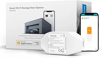 Meross Smart WLAN Garagentoröffner funktioniert mit Apple HomeKit, APP-Steuerung, kompatibel mit Alexa, Google Assistant u...