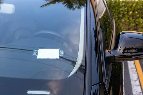 Miniatura 3 de QUIKSLOT - Soporte para tarjetas de visita y notas para parabrisas de automóvil, soporte para permiso de estacionamiento para vehículos, dos