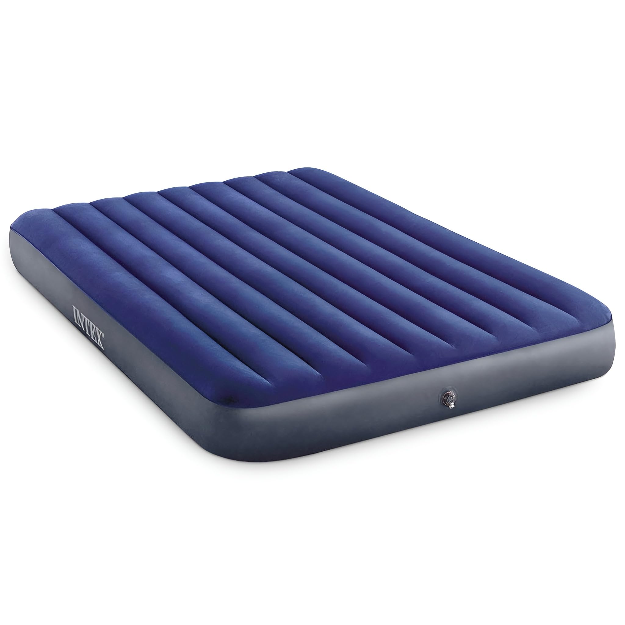 Intex 80 x 60 x 10 Inch Dura-Beam Fiber-Tech Vinyl Standard Downy Air Mattress with Plush Top and 2-in-1 Valve, Queen (Pump Not Included)