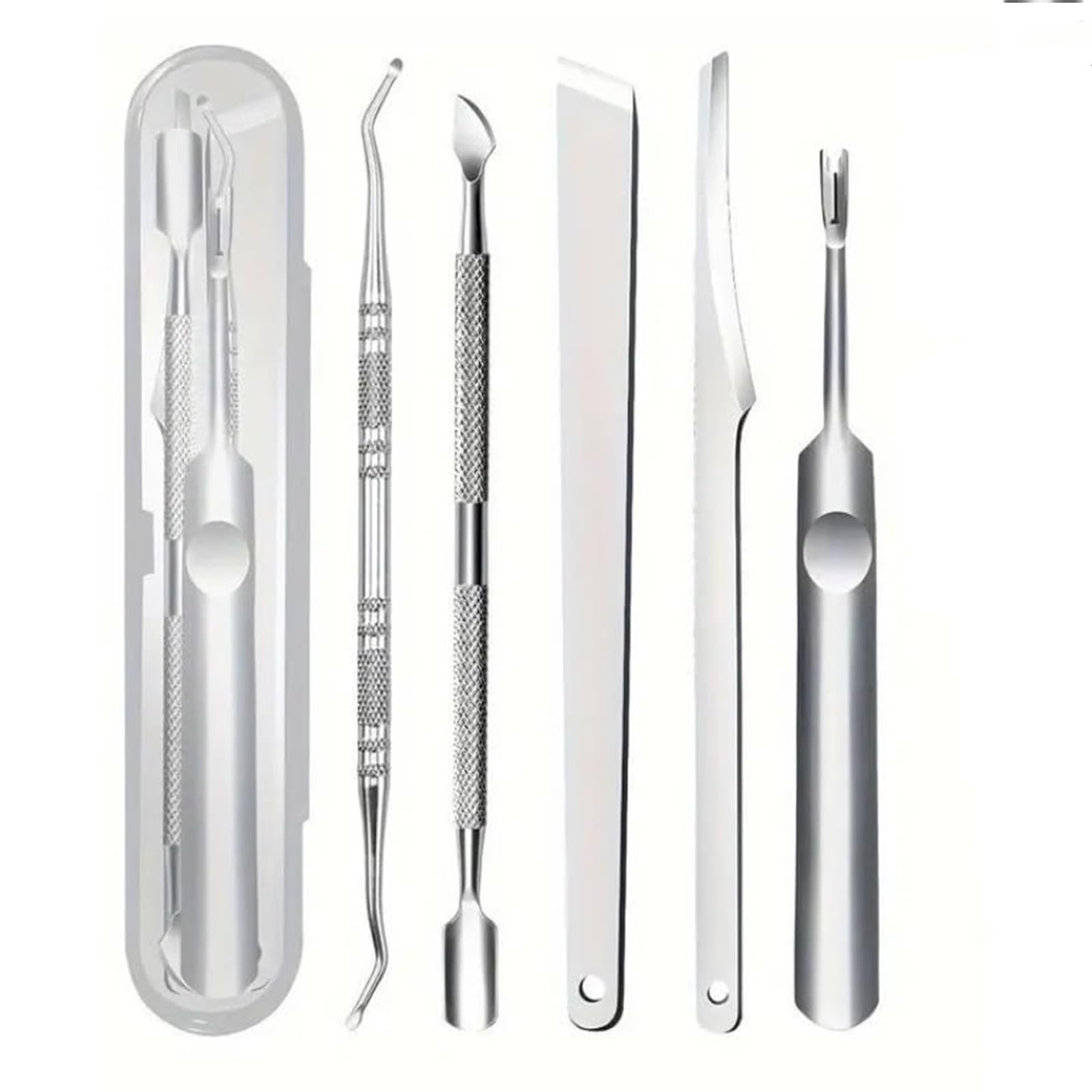 Ingrown Toenail Removal Kit 5piece Toenail File and Lifters Cuticle Pusher Professional Surgical Stainless Steel Ingrown Toenail Tool-