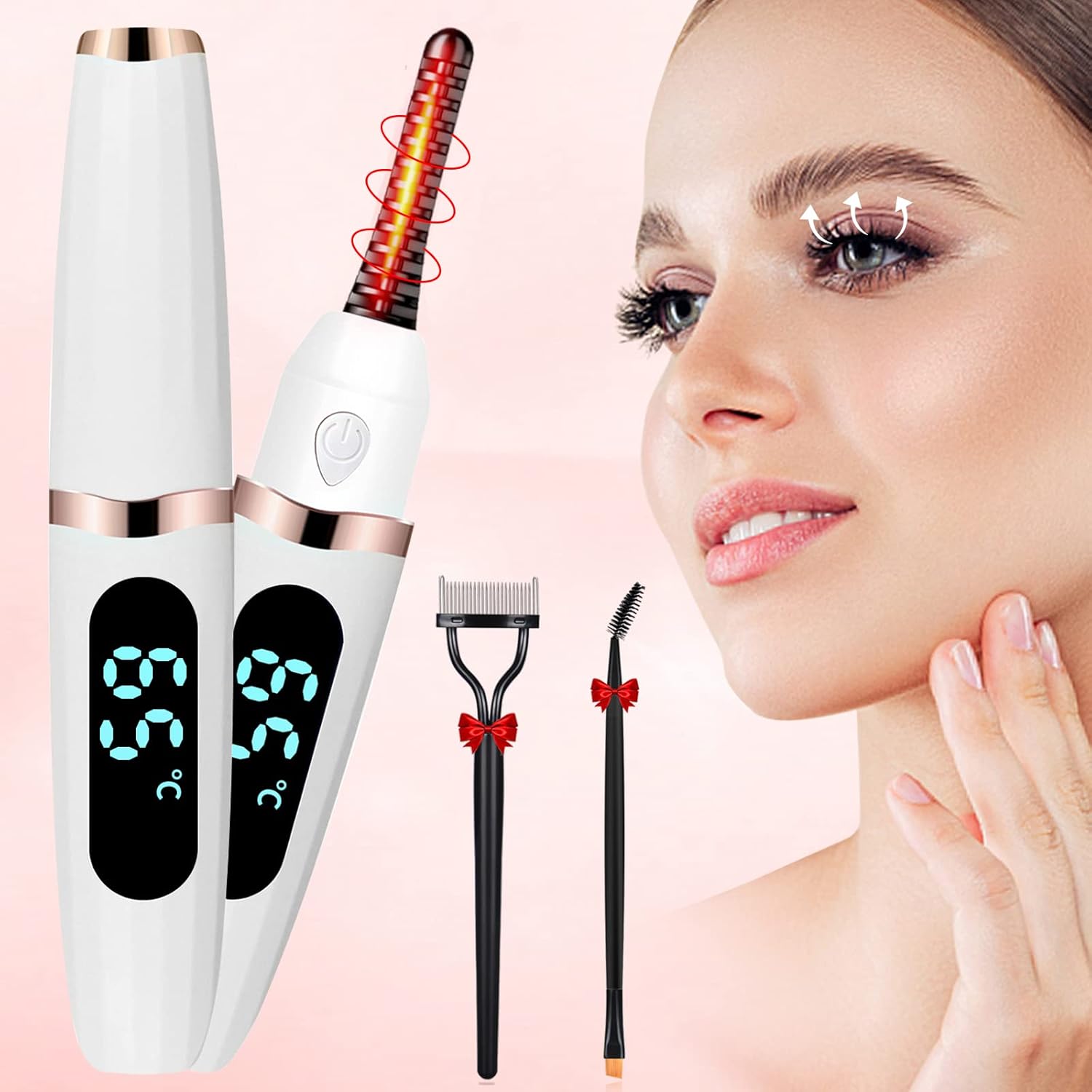 Heated Eyelash Curlers Heated Lash Curler with Comb