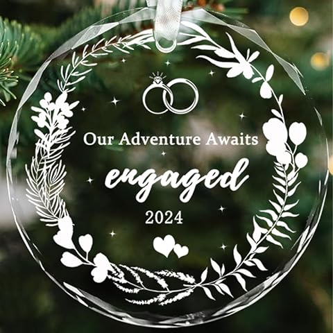 Dczosily Engagement Gifts for Couples Our Adventure Awaits Engaged Ornament Wedding Gifts for Newlyweds (Engaged 2024)