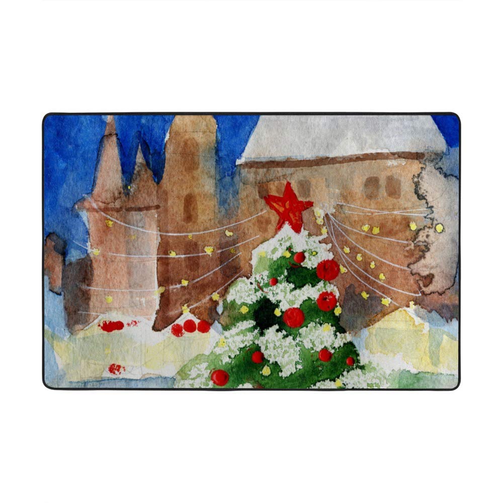 Grand tapis de sol anti-perte de poils en velours bleu corail doux pour chambre