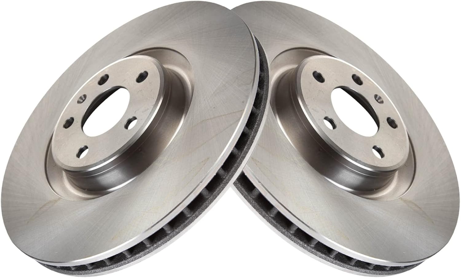 TRQ Front Brake Rotors Set Vented Compatible with 2014-2018 Audi A6 2012-2018 A6 Quattro A7 Quattro 2015-2016 A8 Quattro