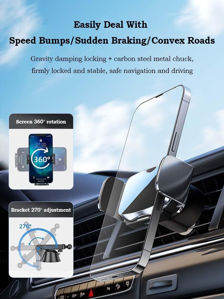 Porta Cellulare Auto per Hyundai Tuscson L 2021 2022 2023, 360° Regolabile Porta Telefono Auto, Supporto Cellulare Auto, Bocchette di Aerazione Supporto Smartphone,B Silver