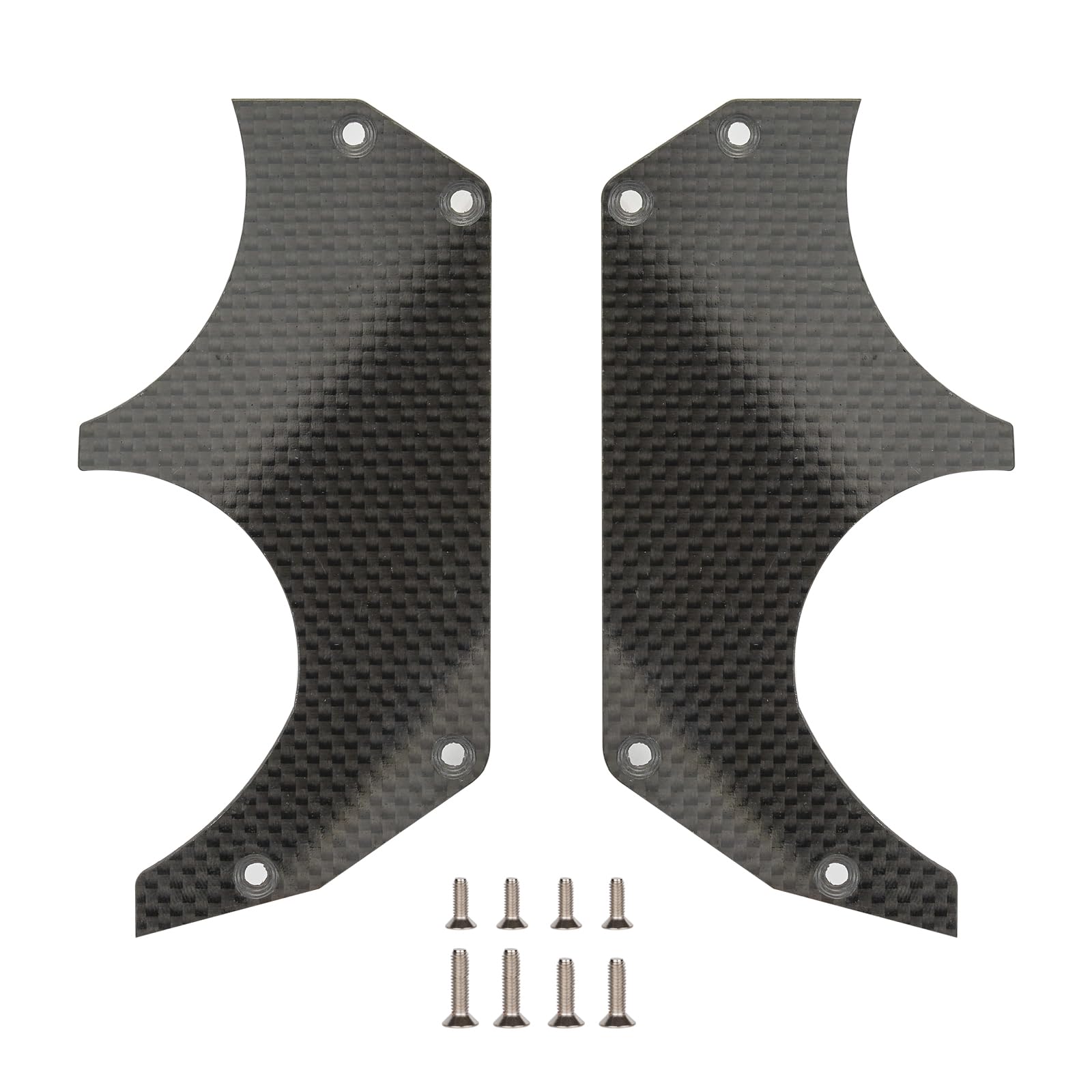 1.5MM Carbon Fiber Air Dam Diffuser for Arrma 6S 1/7 Infraction/Limitless/Felony,Wheel Covers Lightweight Left&Right Carbon Fiber Wheel Cover for 6S 1