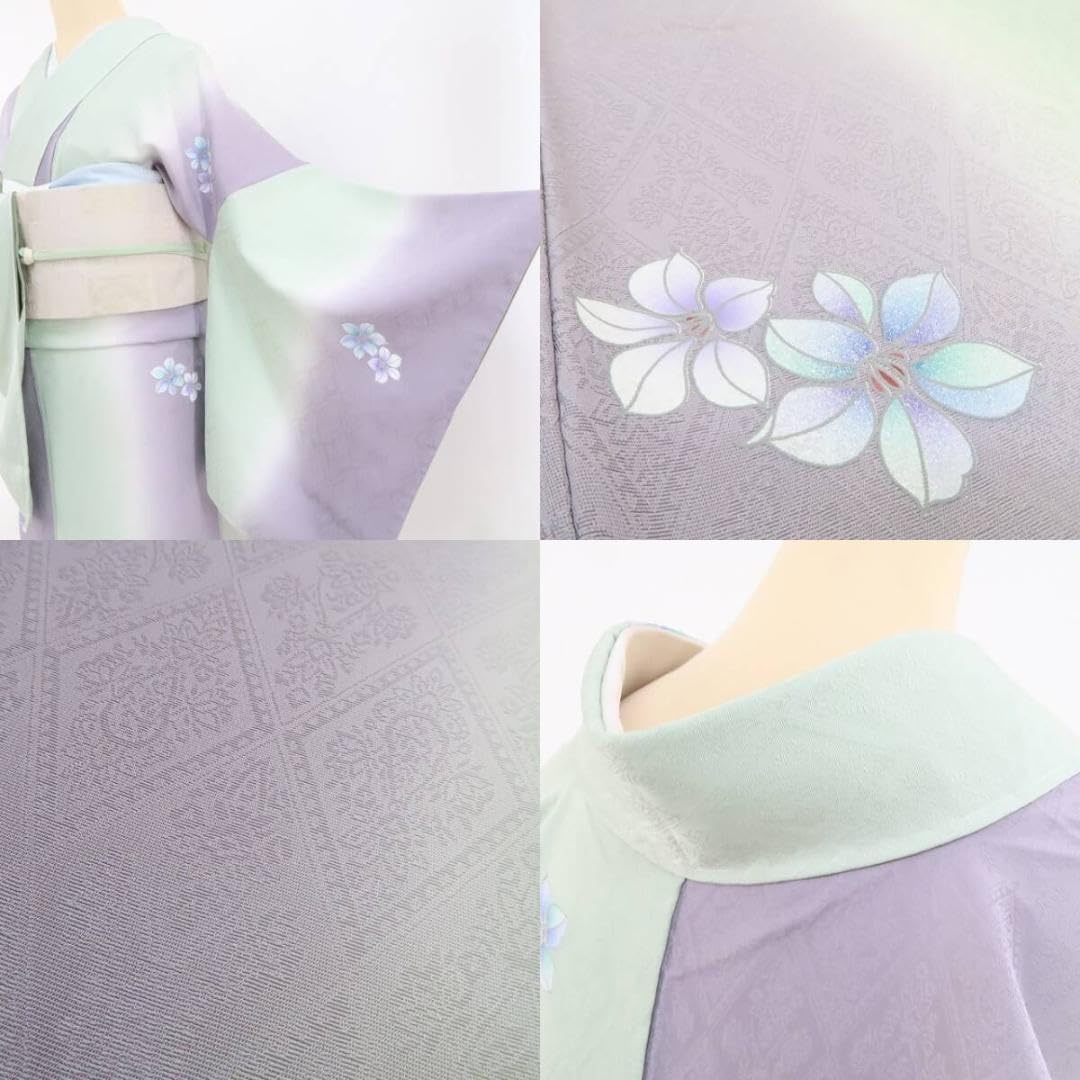 新品☆呉服屋♪粋モダン・墨絵風椿　大人上品な夏着物　浴衣３点セット 呉服屋粋モダン・墨絵風椿 大人上品な夏着物 浴衣3点セット