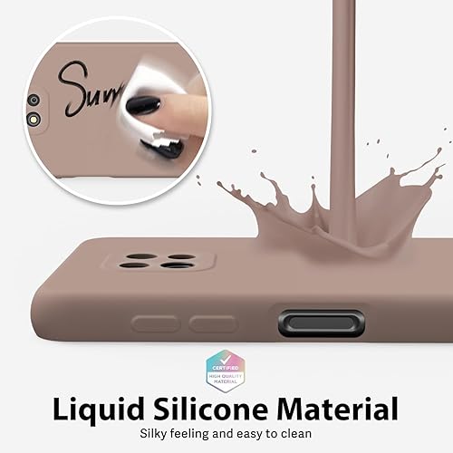 Miniatura 4 de oakxco Funda de teléfono para Moto G Power 2021 con agarre de silicona líquida, bonita funda delgada y delgada de goma suave de poliuretano