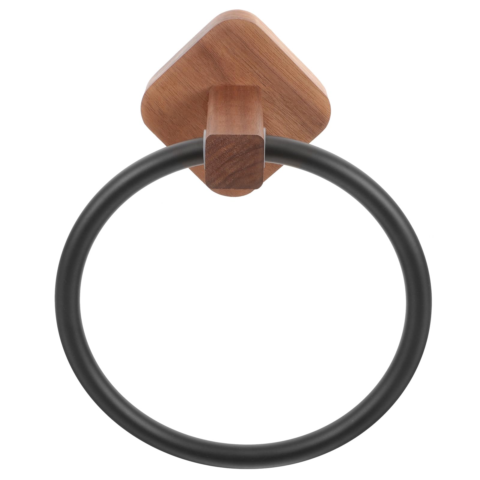 HEMOTON Solid Wood Towel Ring Towel Holder Towel Ring for Bathroom Wash Cloth Holders for Shower Towel Shelf for Bathroom Towel Hangers for Bathroom Wall Dish Towels Single Shot