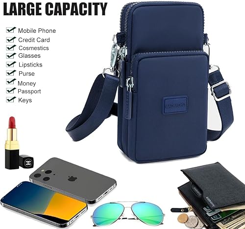 Miniatura 6 de Pequeñas bolsas cruzadas para mujer, bolsa universal para teléfono celular, bolsillos ligeros, mini bolso de hombro