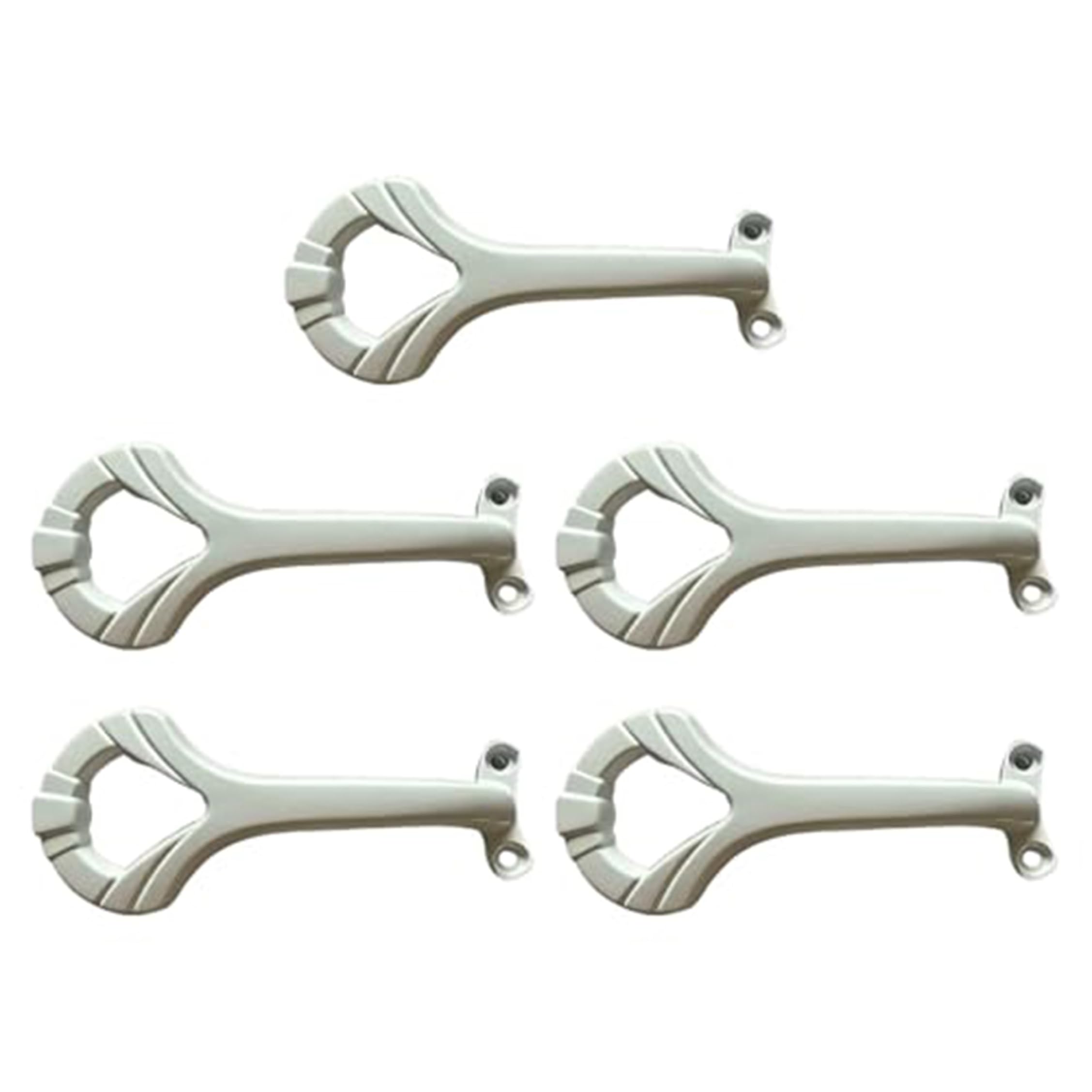 AwnsIMfreien Ceiling Fan Blade Arms, 5 Pieces Ceiling Fan Replacement Blade Arms - Sturdy Aluminum Alloy Shell-shaped Brackets, White, Replacement