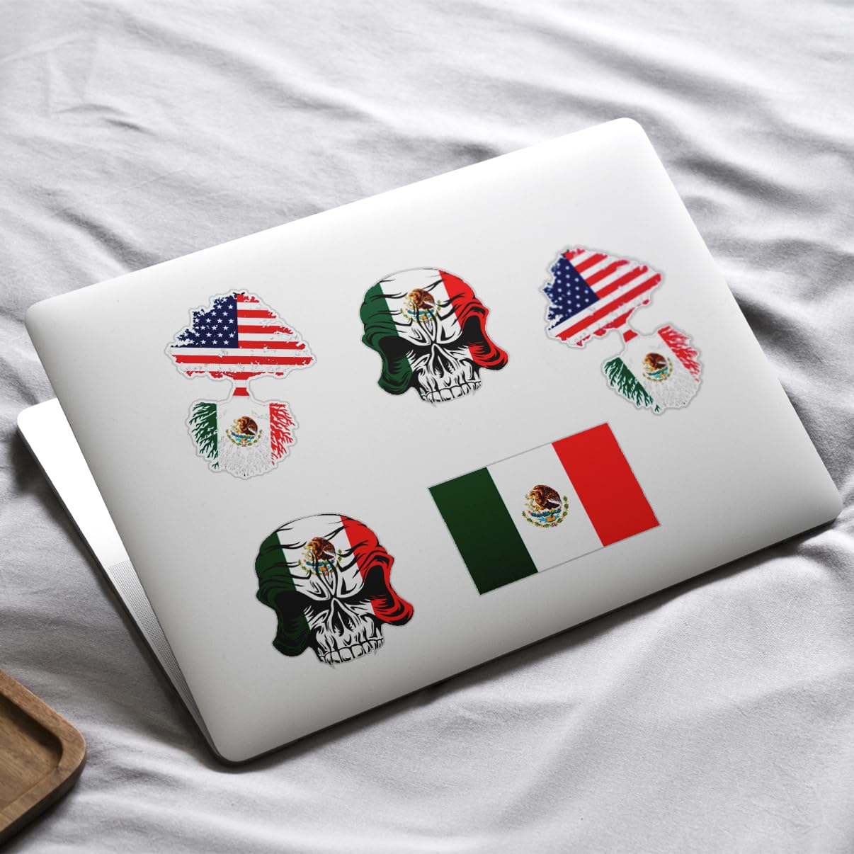 Patriotyczna czaszka i naklejki zestaw z motywem USA Meksyku 20 szt. naklejki winylowe na samochód ciężarówkę motocykl laptop kask butelki wody zderzak sypialnia ściana