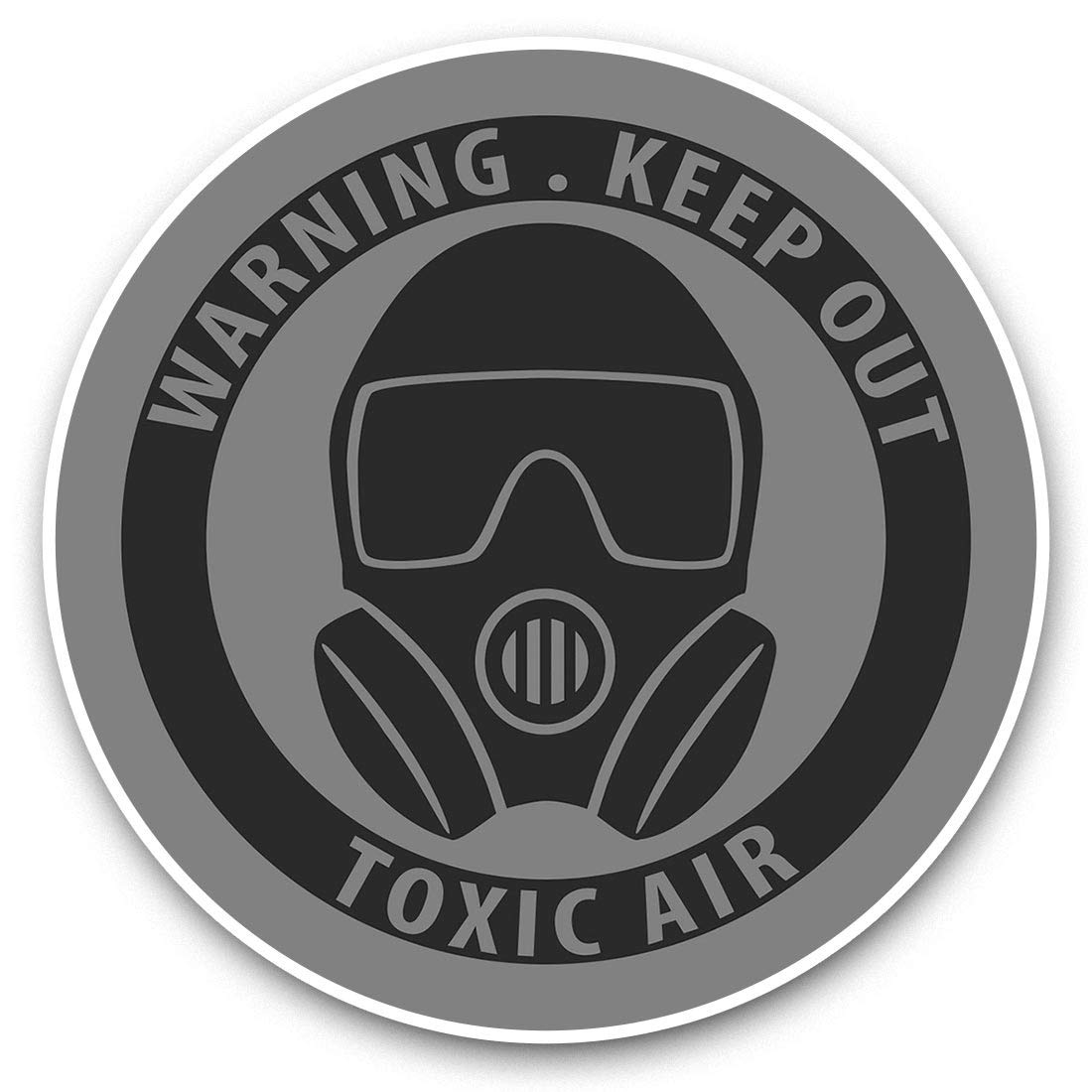 Destination Vinyl Ltd Bw Toxic Air Warning Nuclear Chernobyl 41849 2 X 7.5Cm Vinyl Stickers - Toxic Air Warning Nuclear Chernobyl Decals 41849