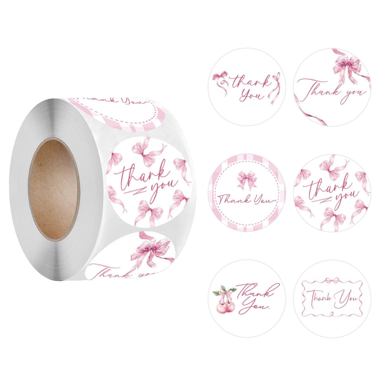 Nice Bow Stickers Thank You Label Decorative Stickers for Party Seal Labels
