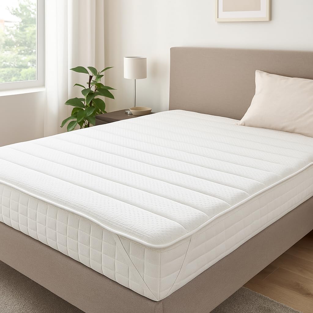 DREAMSTAR Topper mit Schaumkern | atmungsaktiver Matratzentopper mit 4 Eckgummis | Bequeme Matratzenauflage für Boxspringbetten, Schlafsofas, Wohnwagen, Camping | Öko-TEX®