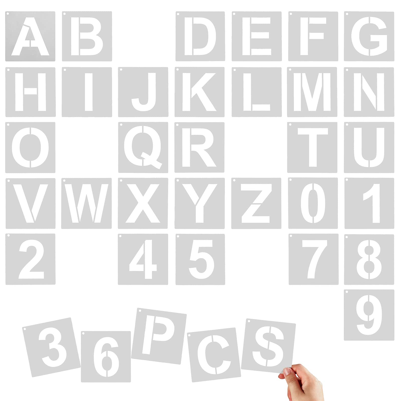 Buy 36Pcs Alphabet Art Craft Stencils Kit 4 Inch Reusable Plastic