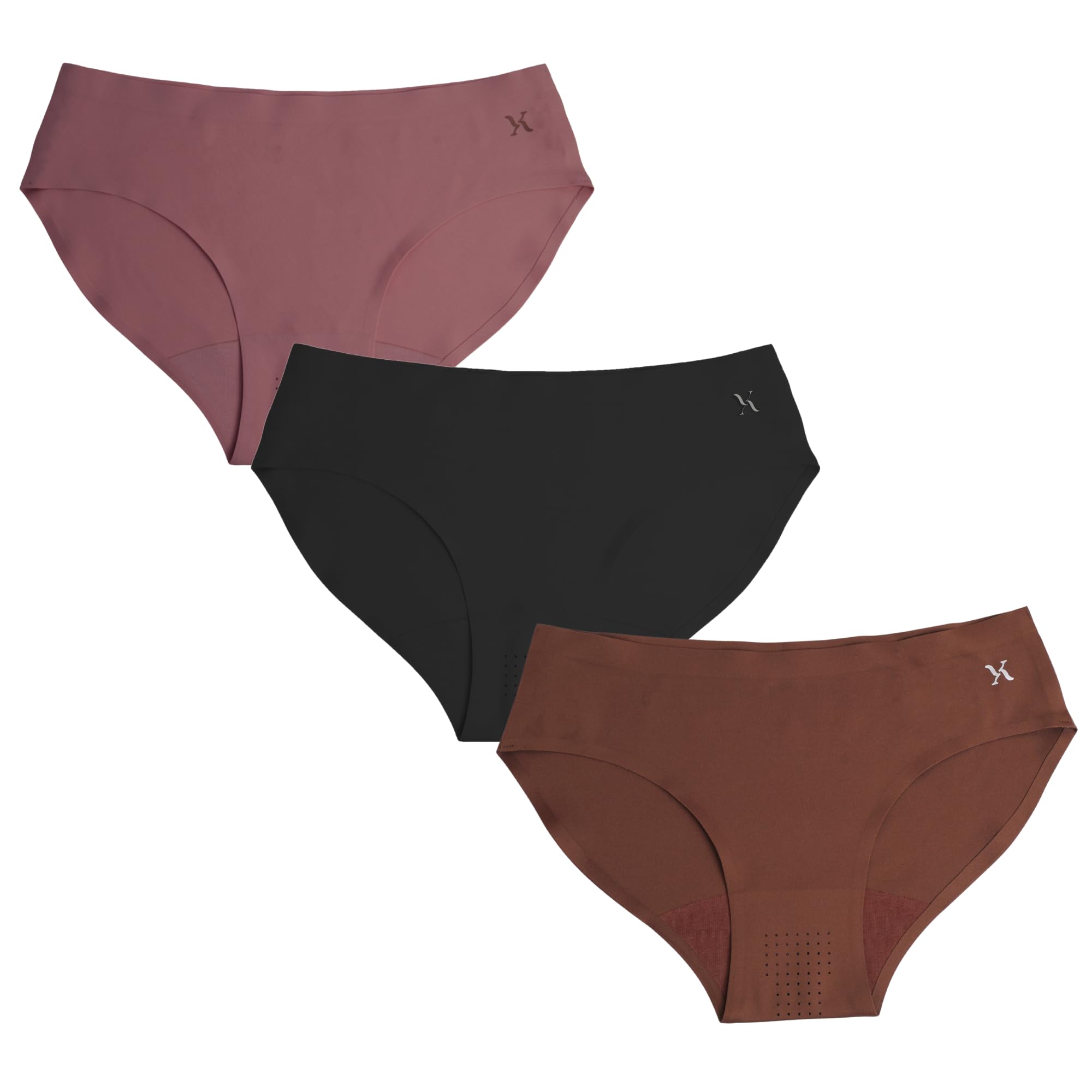 krvvy Pack of 3 Premium Seamless Bikini Underwear Set | Low-Rise, Low Coverage Panty for Women with 100% Cotton Gusset | Ultrasoft Fabric for Everyday Comfort.-picture-18