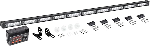 Miniatura 9 de LAMPHUS SolarBlast SBLS104 barra de luces LED de alerta de emergencia e indicación de tránsito, 47 pulgadas, 40 W - ÁMBAR AZUL, Rojo Rojo