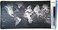 Mouse Pad Gamer Extra Grande 700x350x3mm Bordas Costuradas e Base Antiderrapante Exbom MP7035C Mapa Mundi