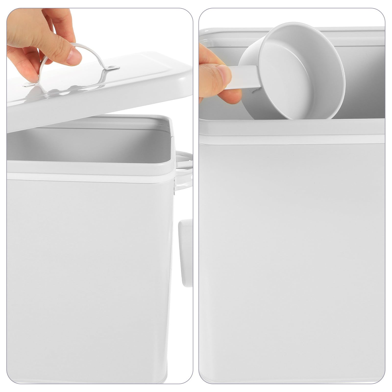 iplusmile Boîte de Nourriture Sèche Conserve Aliments au Sec et Propres en Fer Blanc Grosse Capacité Récipient Hermétique pour Croquettes et Farine Cuisine
