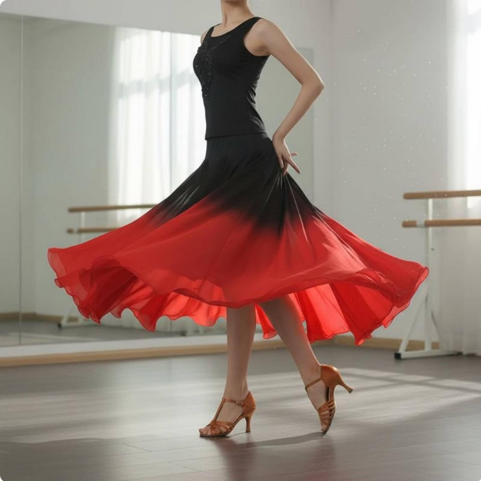 Jupe Longue Danse Salon Taille Élastique, As4, Alpha, Numeric_10, Numeric_10, Numeric_100, Regular, Regular, Array, Rose Vif