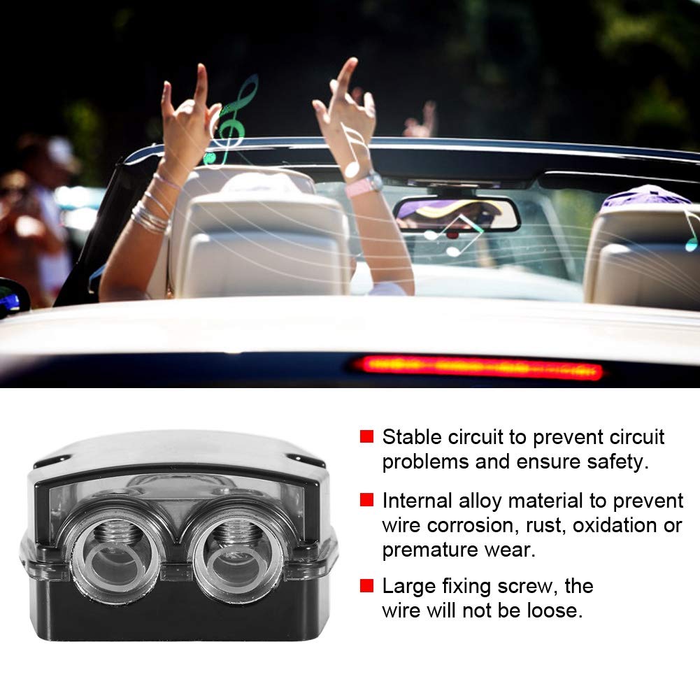 Bloc De Distribution Alimentation Audio Voiture - Répartiteur Robuste Entrée 0GA Sorties 4GA