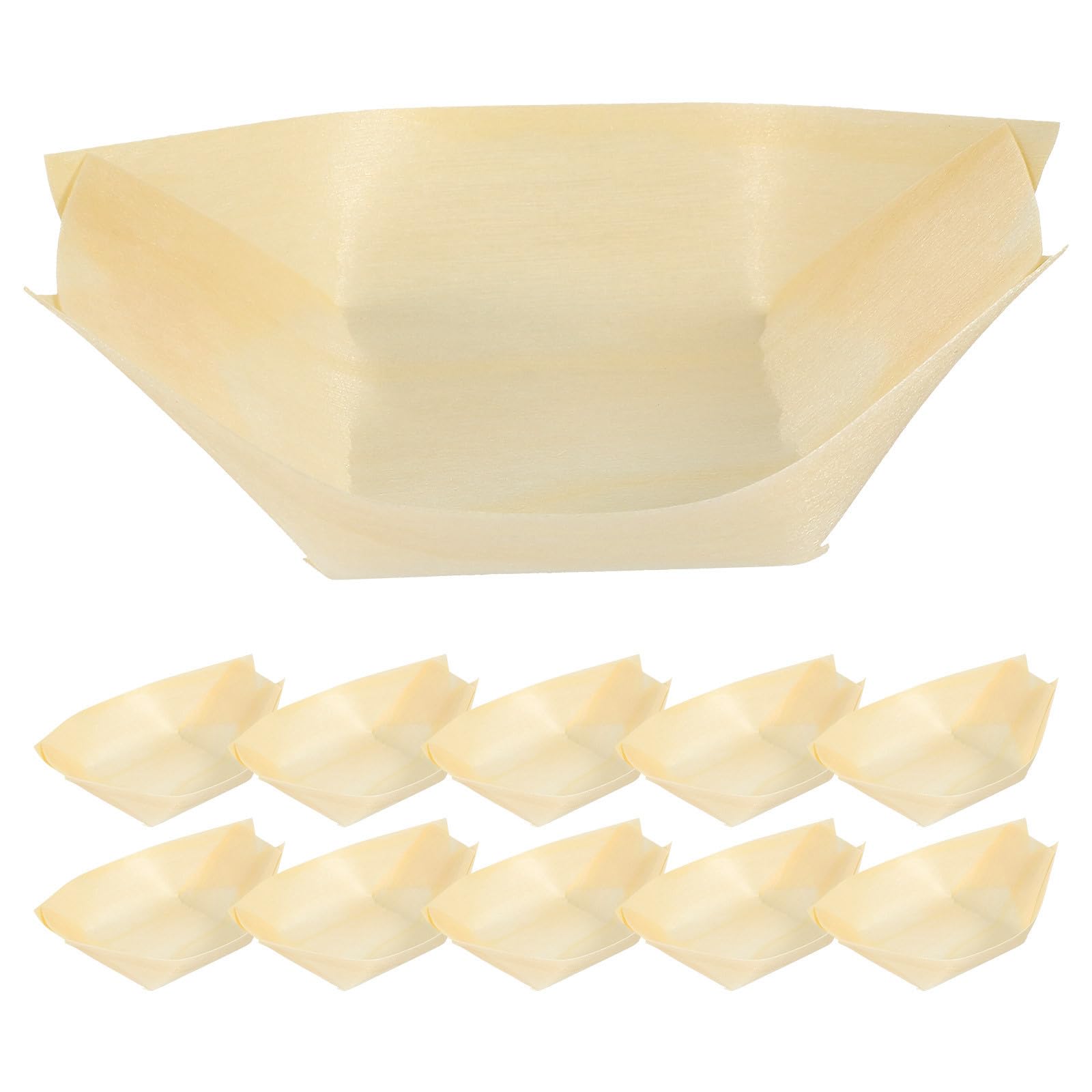 Cuencos desechables de madera de alta calidad para catering y aperitivos selectos