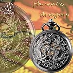 SIBOSUN-Antique-Phoenix-and-Dragon-Skeleton-Pocket-Watch-Mens-Mechanical-Black-Half-Hunter-Hand-Wind
