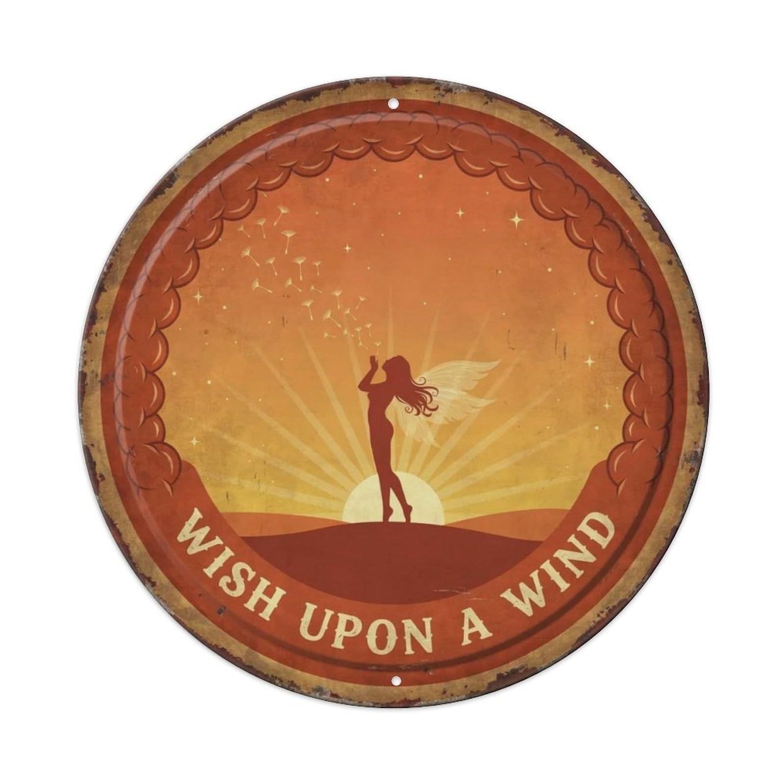 Fountain Sprite of The Garden Metal Tin Sign Plaque