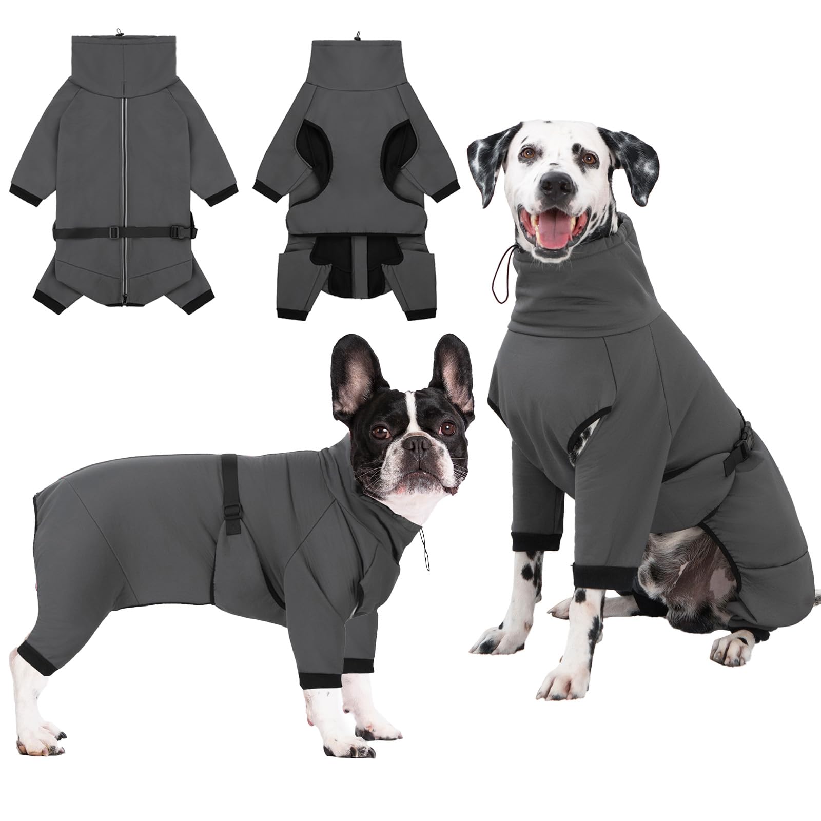Dotoner Fleece hondentrui, winterjas, hondenjas, grote honden, fleecejack met benen, hondenbadjas voor kleine, middelgrote huisdieren, hondenkleding, chihuahua, beagle, zachte hondenpyjama's