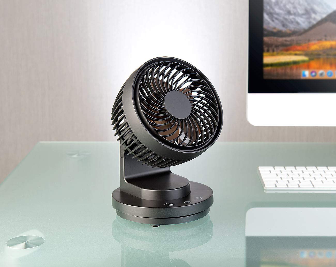 Sichler Haushaltsgeräte Fan: USB-Tischventilator, 3 Stufen, Oszillation, bürstenloser Motor, 5 Watt (Ventilator Auto, Desktop-Ventilator, Mini)