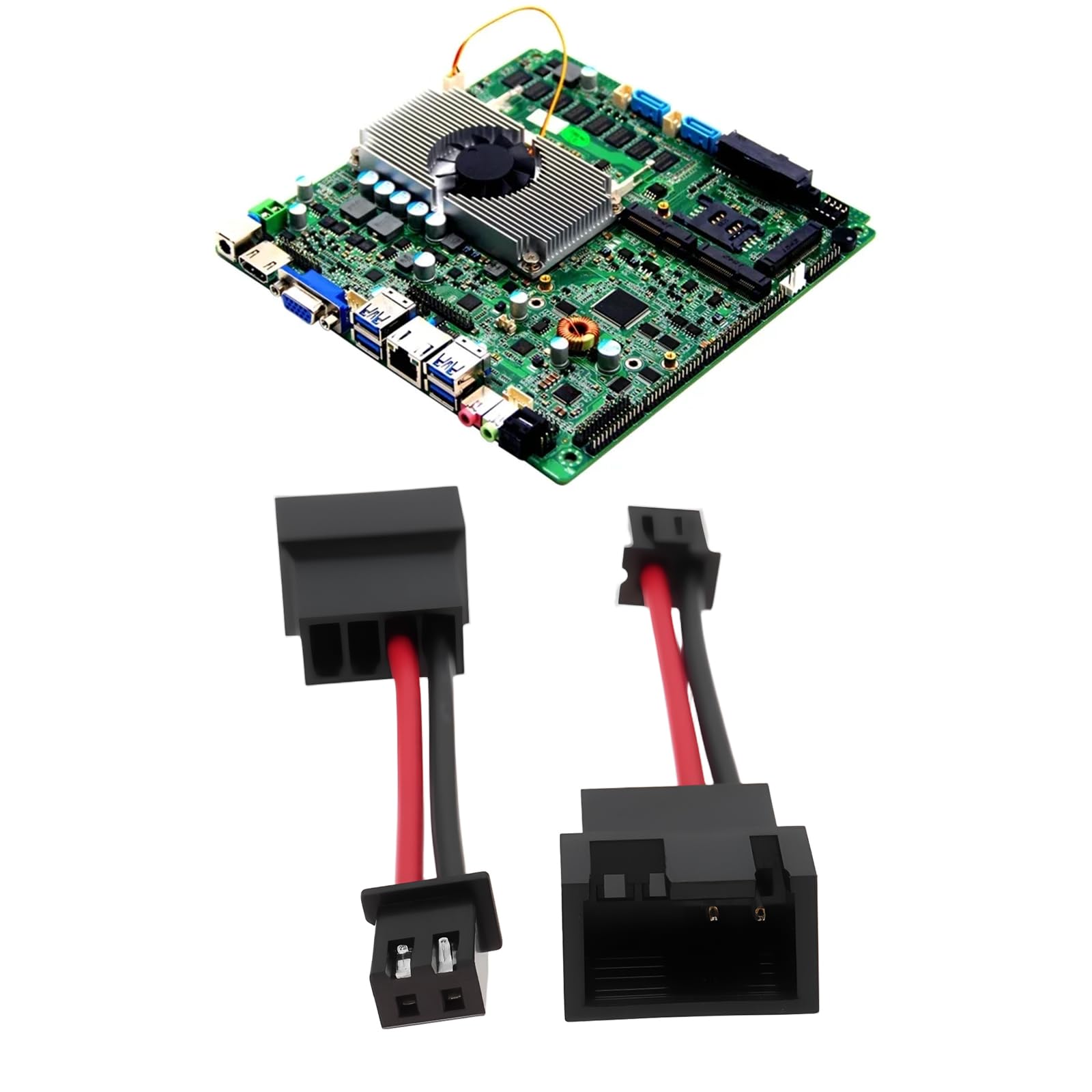 2 szt. JST XH 2,54 mm 2-pinowy na 4-pinowy kabel adaptera wentylatora odpowiedni do procesora GPU GPU RAM (4 cm)