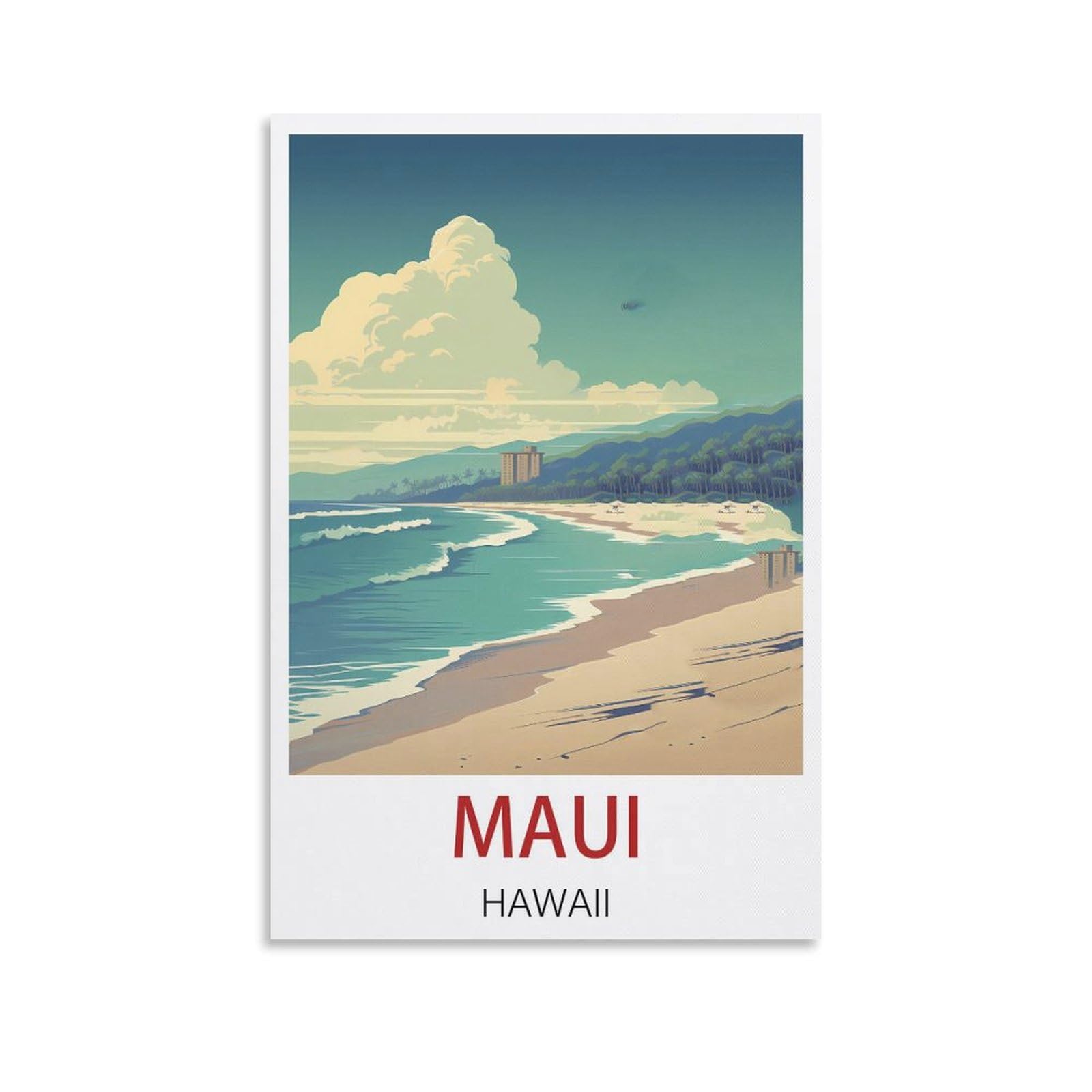 Vintage Metal Tin Sign Funny Retro,Maui Hawaii,Decoration for Home Wall Art Kitchen Bar Pub Room Farm Garage Vintage Retro Poster Plaque 30x40cm