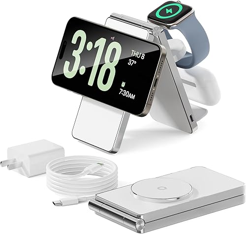 Estación de carga magnética inalámbrica Mag-Safe 2025, carga máxima rápida 3 en 1 para iPhoneAir17 16 15 14 13 12 Pro Max Plus, soporte de cargador