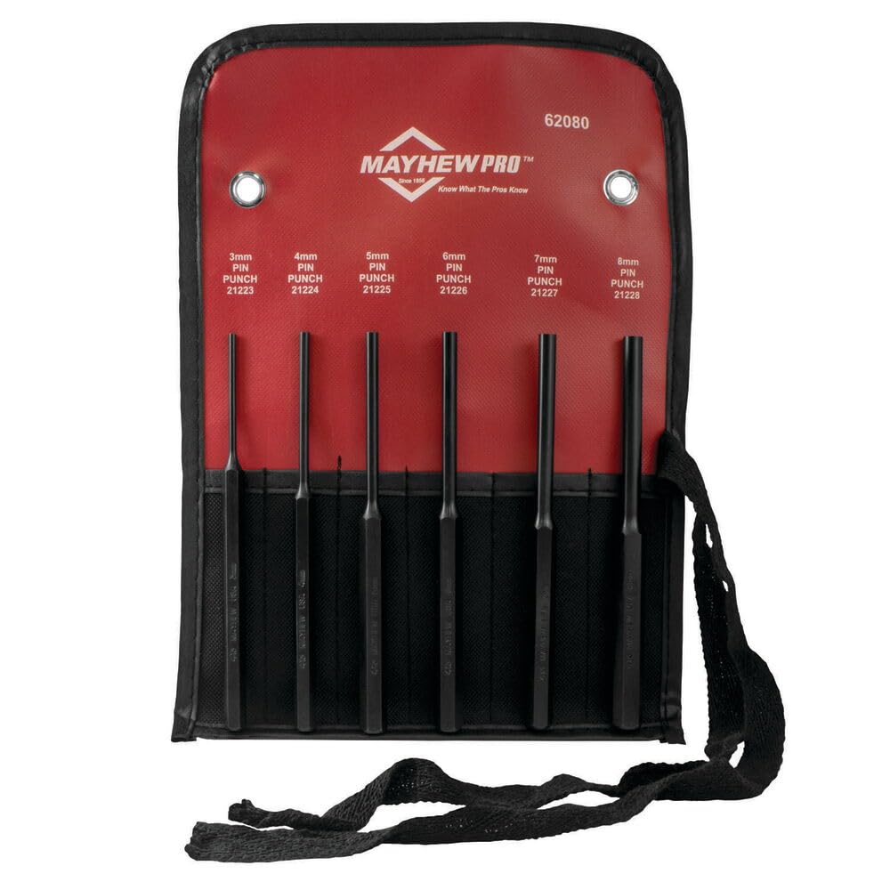 Pro 62080 Metric Pin Punch Kit, 6-Piece