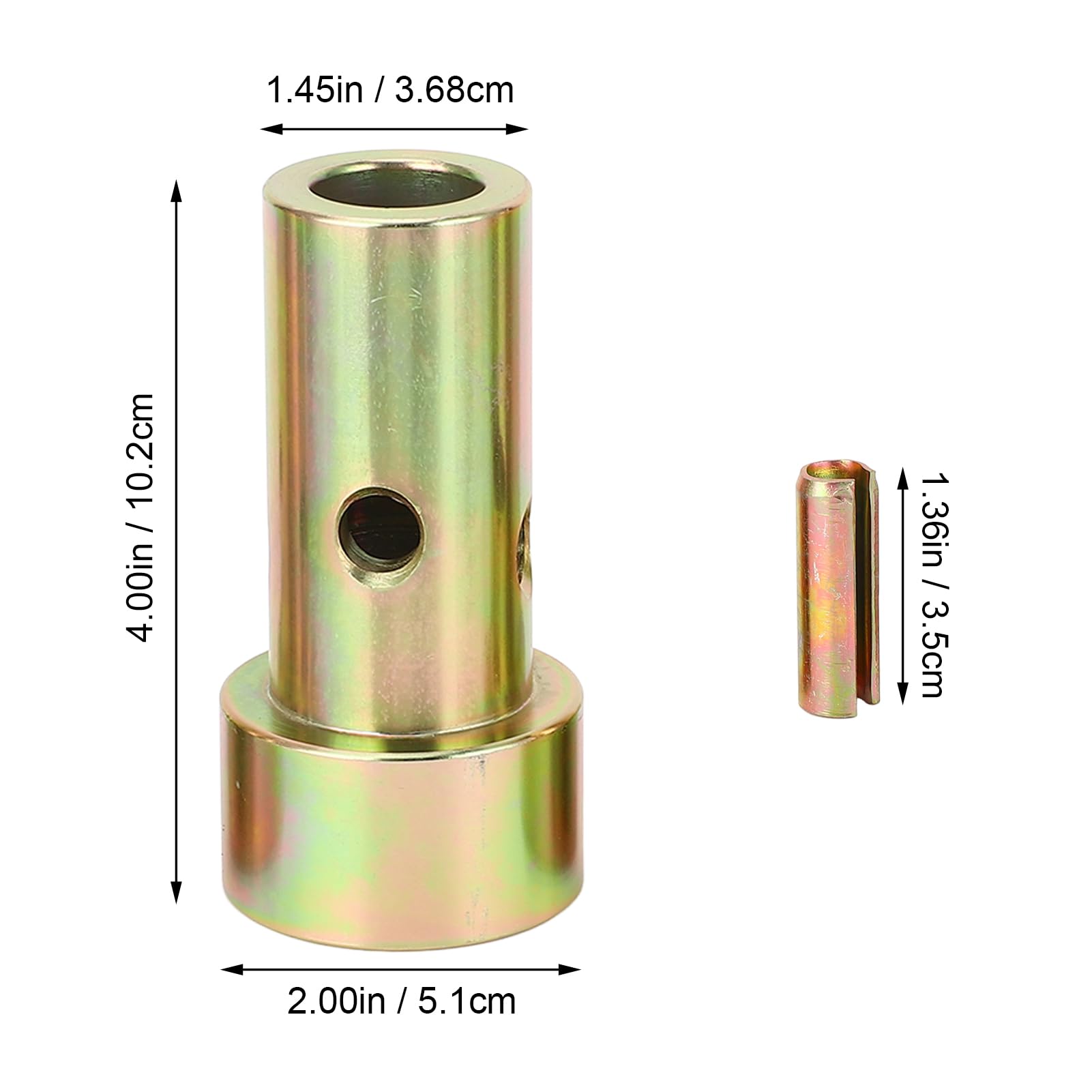 Dioche Kit de Manguito Adaptador de Conexión Rápida para Tractores de Enganche de 3 Puntos de Categoría y Kit de Bujes Seguros para un Rendimiento Estable