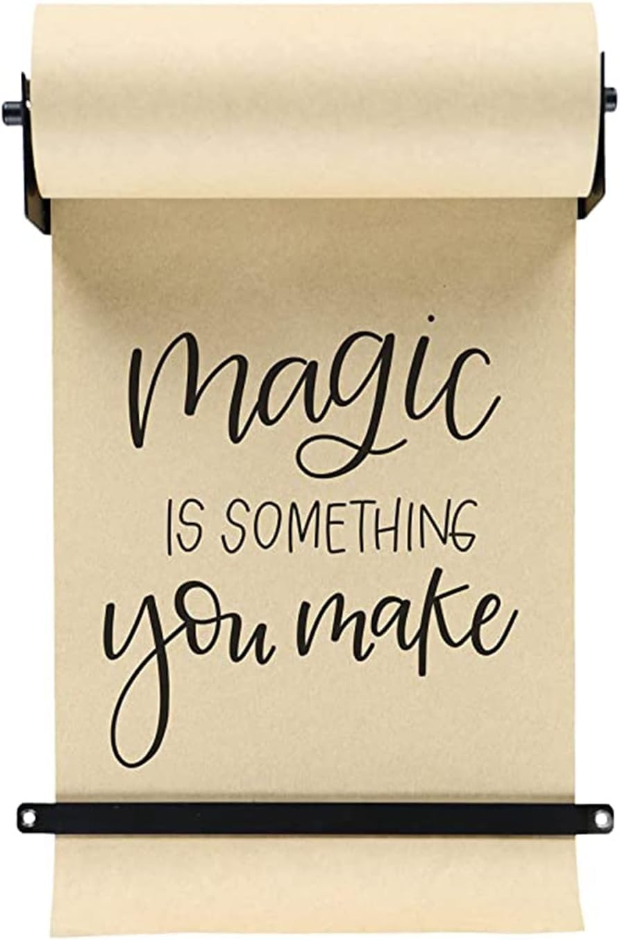 GTHTUHFD Kraft Paper Roll Home And Office Wall Mounted Kraft Paper Dispenser And Cutter For To-Do Lists/Grocery Lists/Menus/Children'S Drawings,One Color-97cm/38.2inch wide