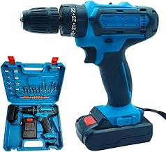Bohrmaschine 21V Wiederaufladbares Akkubetriebenes Leistungsstarkes | Kabelloser Bohrschrauber Für Hartholz, Holz, Beton, Stein, Schränke, Küche Und
