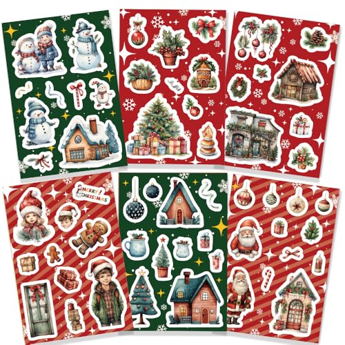 8枚セット クリスマス コラージュ ステッカー かわいい アニメ おしゃれ 防水 トレンディ 落書き 漫画 アウトドア DIY スノーボード スーツケース ギター 車 バイク 自転車 水筒 ヘルメット パソコン 携帯 ノート