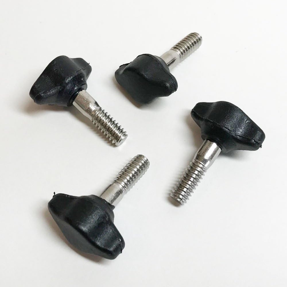 D&D Threads Plus King Marine Bimini Top Black Nylon Elongated Knob 304 SS - 4 Pack