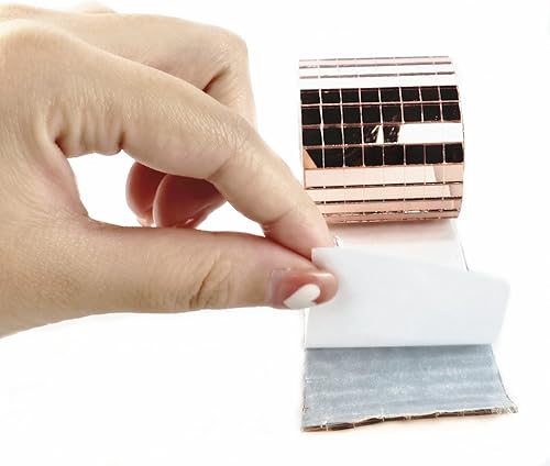 Miniatura 2 de 4800 azulejos de mosaico autoadhesivos, hojas de mosaico de espejo plateado de vidrio real, azulejos cuadrados de vidrio para manualidades,