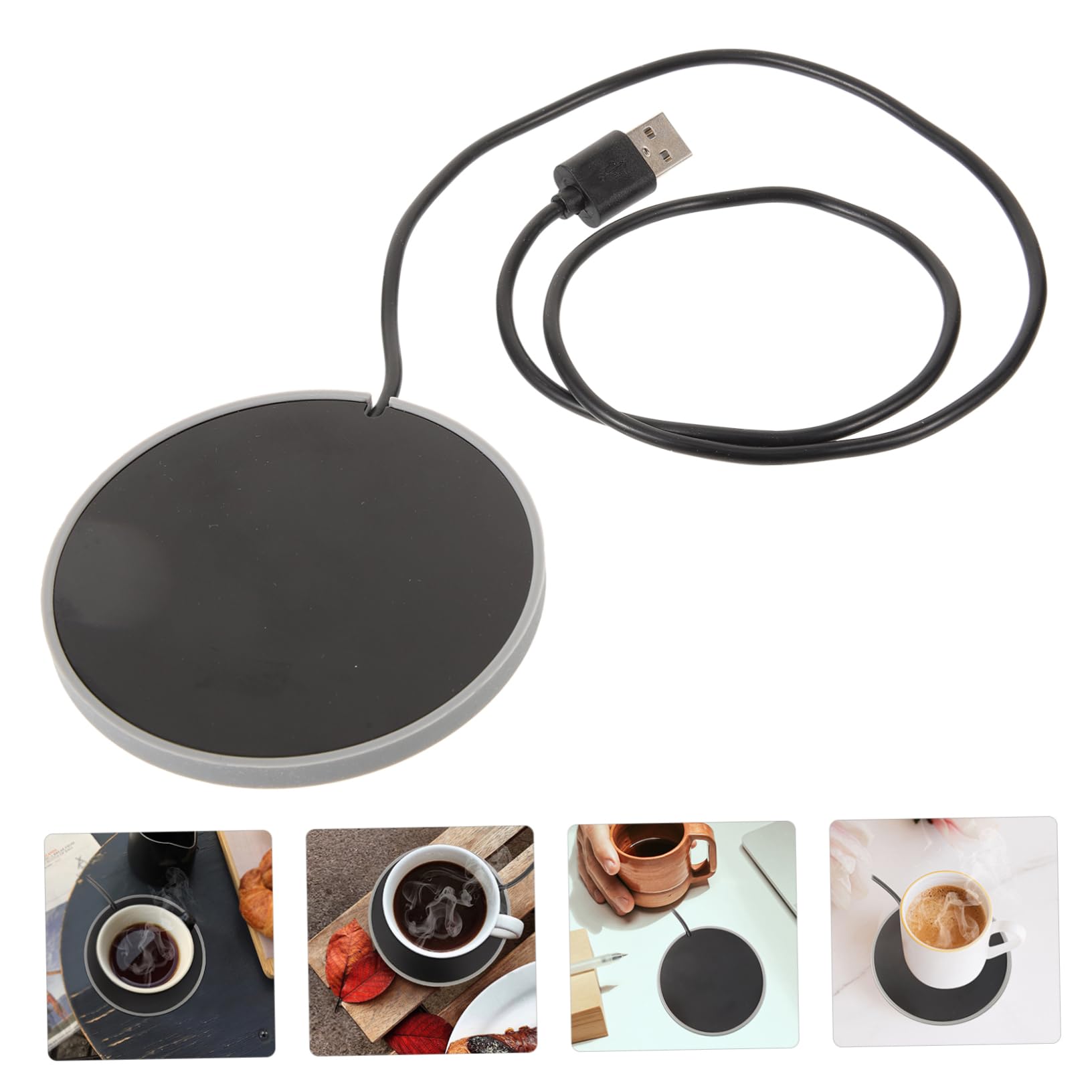 CIYODO Electric Coffee Warmer Coaster USB Heating Coaster for Coffee Milk Tea Reusable Mug Warmer Cup for Home Office Dorm Efficient Design