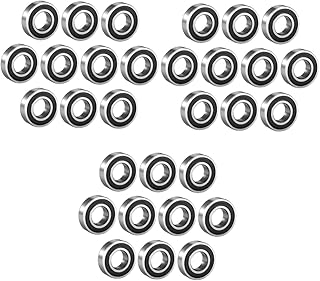 SOLUSTRE 30 Pcs Rolamento De Aço Inoxidável Rolamento De Vedação De Borracha Rolamentos De Esferas Rolamento De Cubo De Roda Rolamentos De Skate Rolamento De Roda 6003Rs Rolamento